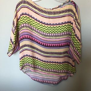 Milly size 6 pattern blouse